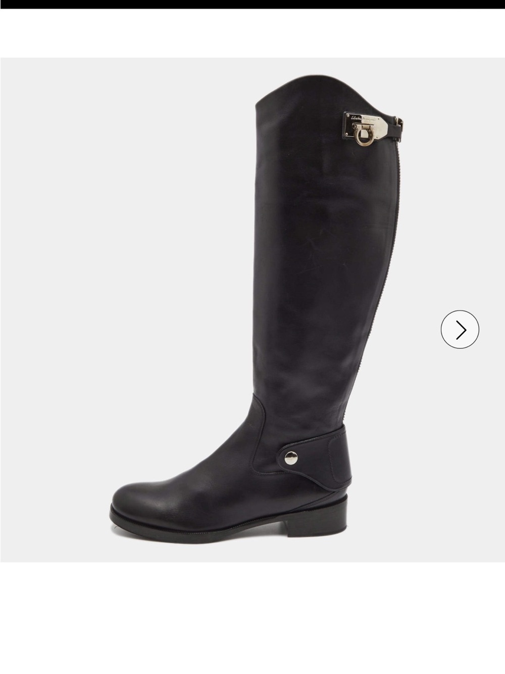 Ferragamo Black Rodi Riding Boots